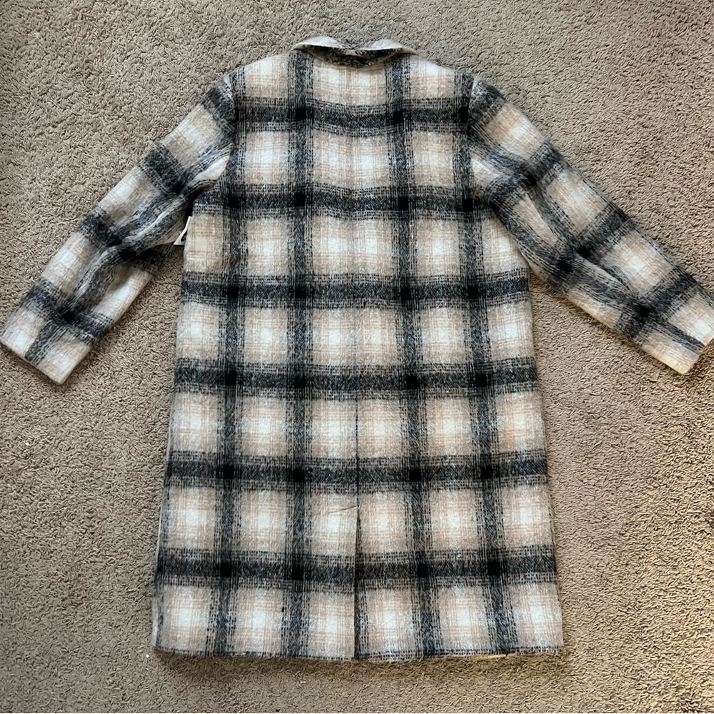 OLD NAVY Soft Brushed Plaid Coat - Picture 6 of 11